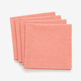 Set 4 servilletas 40 x 40cm picot rosado