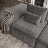 Sofá Modular 3 cuerpos Alba Tela Gris Oscuro - 3.00m a Confección