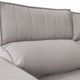 Sofá extensible y reclinable de 3 cuerpos tela chenille color café