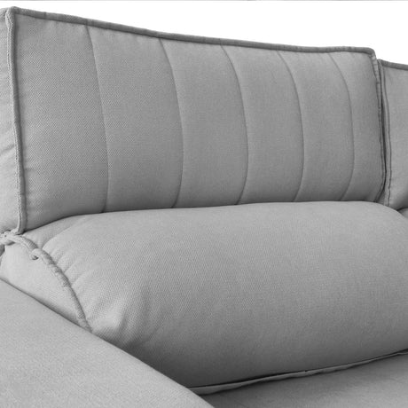 Sofá extensible y reclinable de 3 cuerpos tela chenille color gris