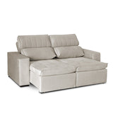Sofá Extensible y Reclinable Toquio Tejido Arena 2388 Impermeabilizado - 2.04MT Stock
