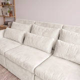 Sofá 2 cuerpos Zurich Tela Beige - 2.98m