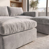 Sofá Modular 2 Cuerpos con 2 Poufs Conecta