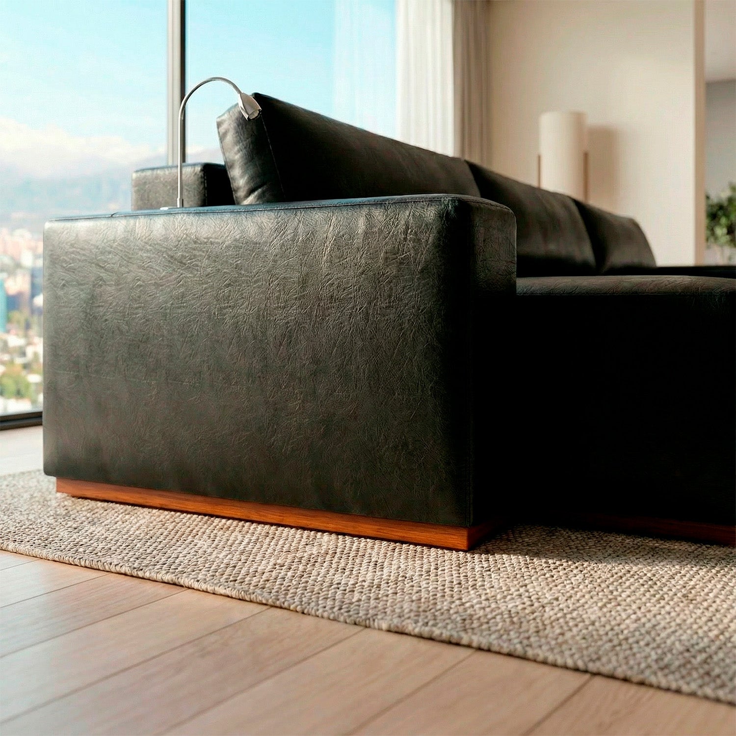 Sofá Extensible Imperial de Eco Cuero con Carga touch y Luminaria