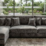 Sofá 3 Cuerpos Liberty con Chaise Longue Izquierdo Tela Gris Oscuro - 2.30m a Confección