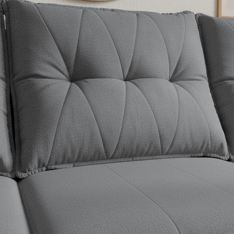 Textura de tela lino del sofá extensible y reclinable de 3 cuerpos.