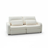 Sofá extensible de dos cuerpos, tapiz boucle color blanco 