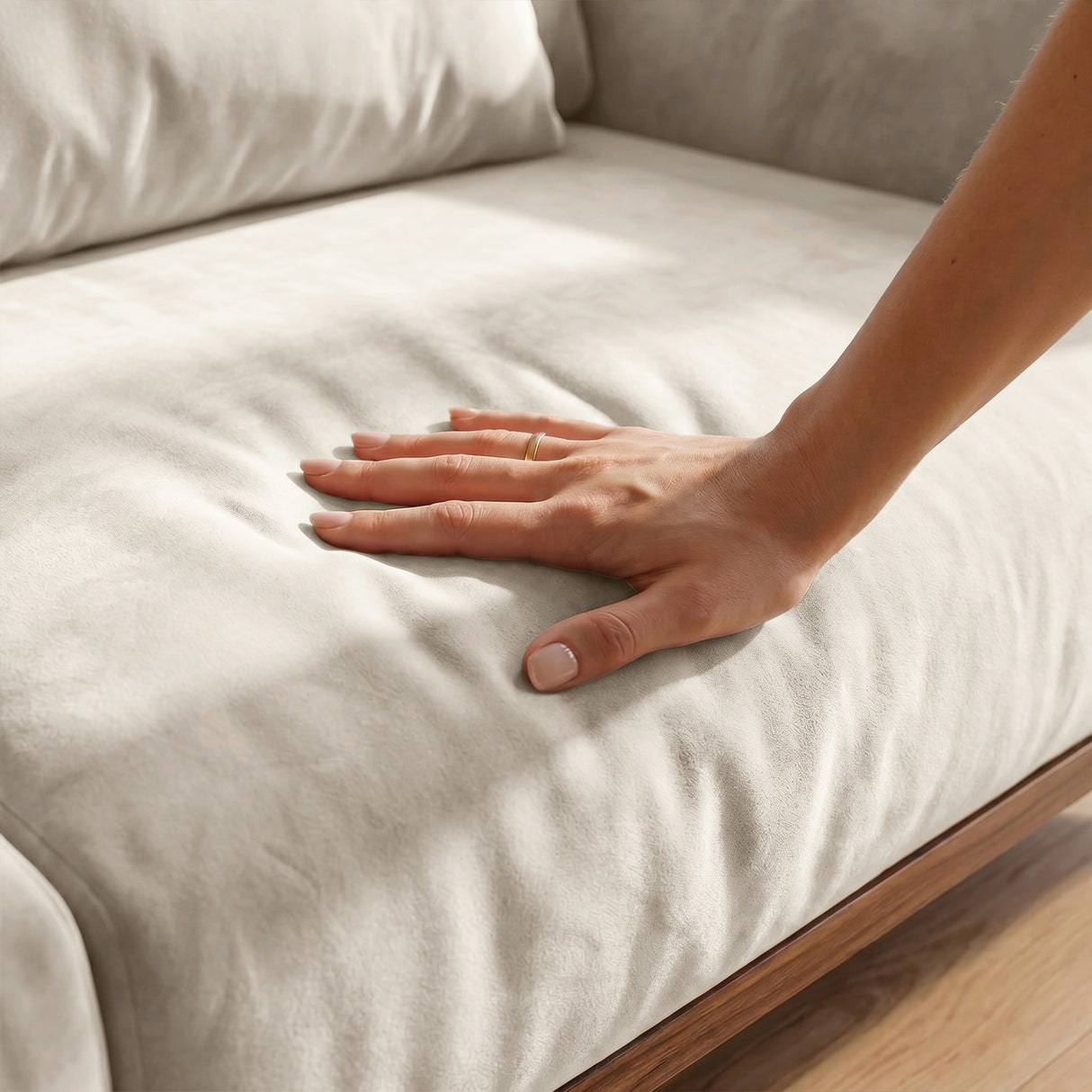 Sofá 2 Cuerpos Palace Single Tela Beige - 1.96m a Confección