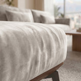 Sofá Seccional 3 Cuerpos Palace con Chaise Longue Izquierdo Tela Beige - 3.06m a Confección