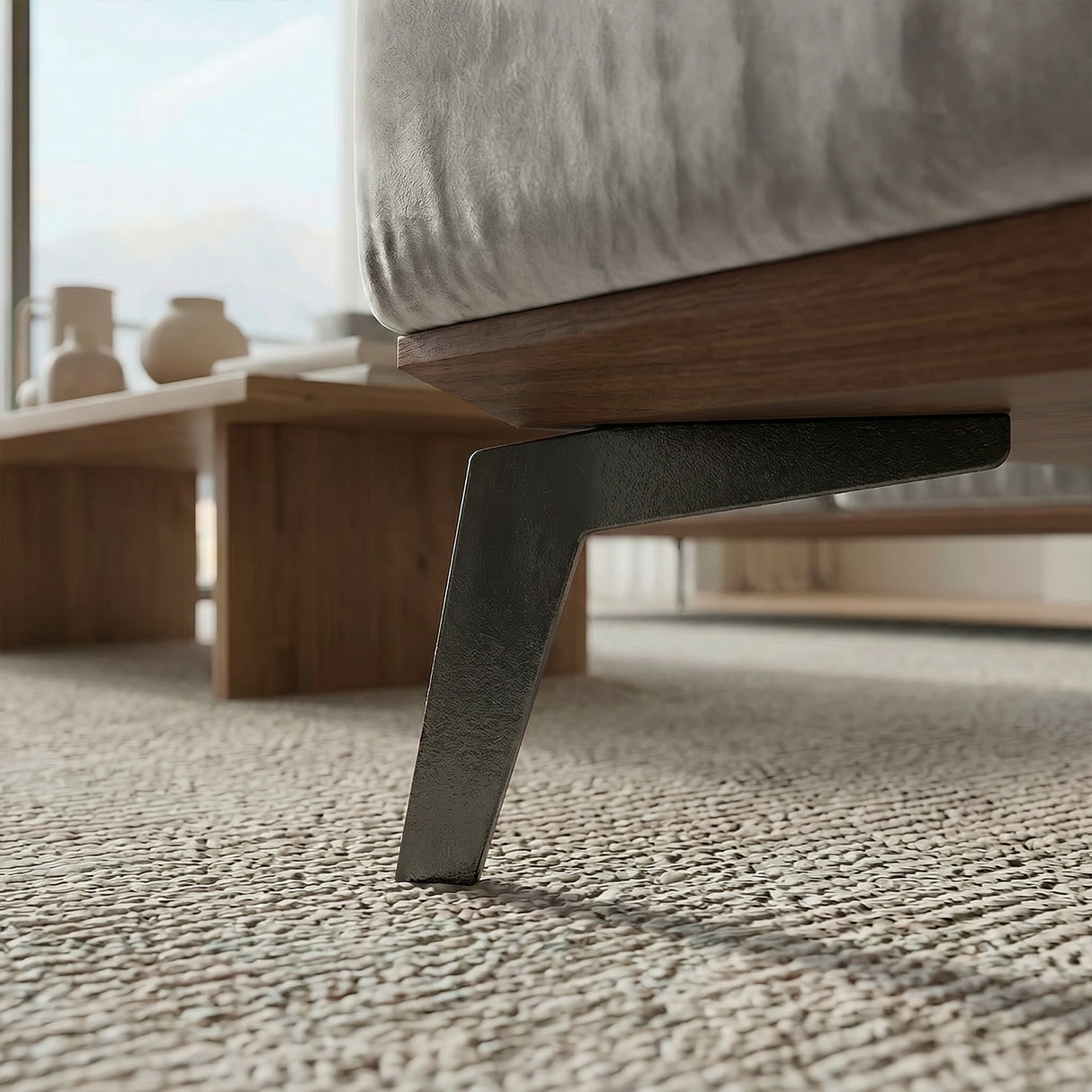 Sofá Seccional 3 Cuerpos Palace con Chaise Longue Izquierdo Tela Gris - 3.06m a Confección