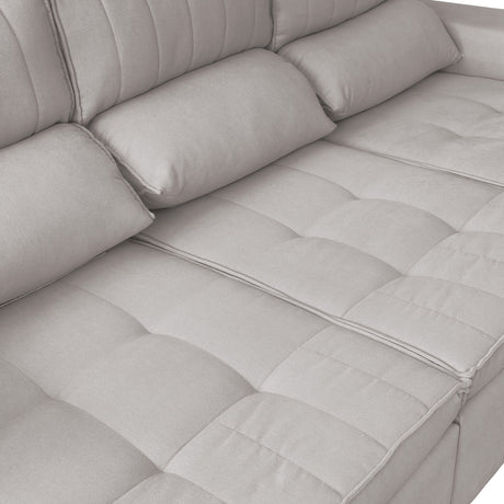 Sofá extensible y reclinable de 3 cuerpos tela chenille color café