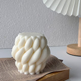 Vela de Cera Blanca Nudo Giratorio