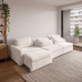 Sofá 2 cuerpos Zurich Tela Beige - 2.98m