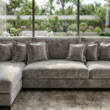 Sofá 3 Cuerpos Liberty con Chaise Longue Izquierdo Tela Gris Claro - 2.60m a Confección