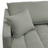 Sofá cama tres cuerpos color verde musgo 