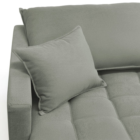 Sofá cama tres cuerpos color verde musgo 