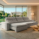 Sofá 3 Cuerpos Prediletto Tela Blanco - 3.60m