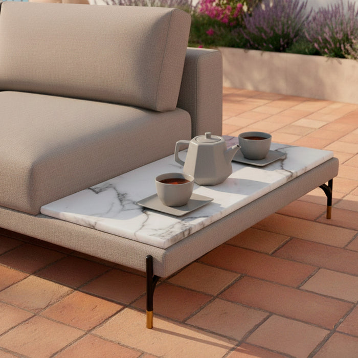 Mesa de mármol para terraza ideal para tomar té