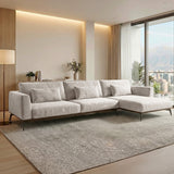 Sofá Seccional 3 Cuerpos Palace con Chaise Longue Derecho Tela Beige - 3.06m a Confección