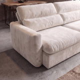Sofá 2 Cuerpos Paris Tela Beige - 2.54m