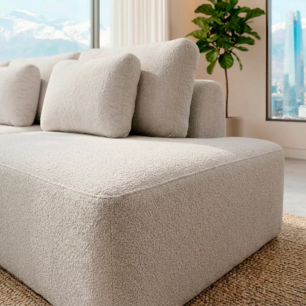 Sofá Extensible Portillo Con Pouf