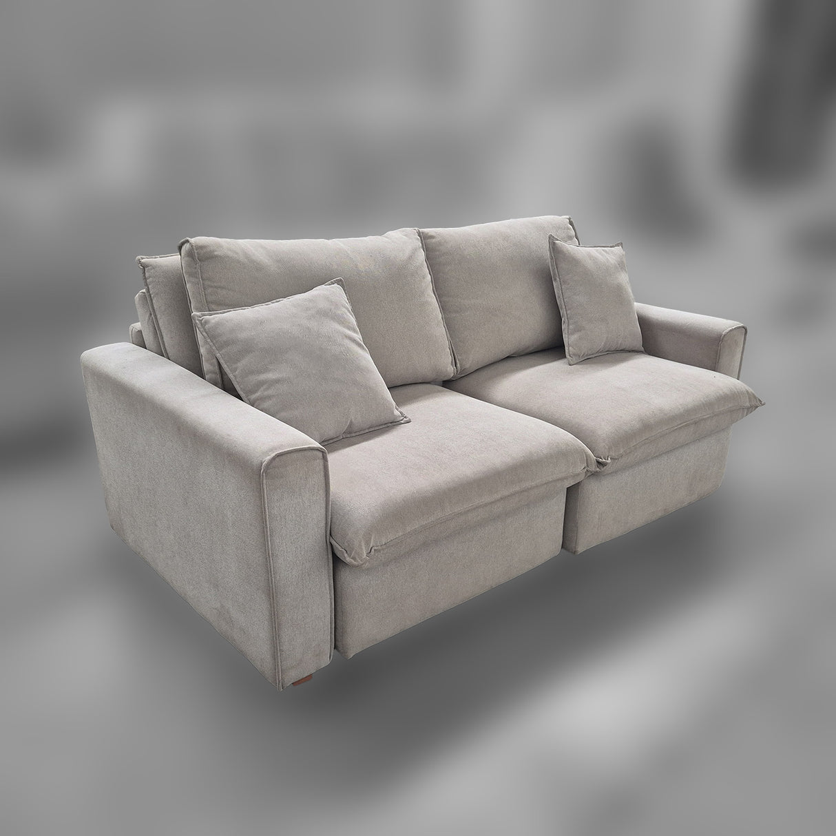 Sofá 2 Cuerpos Soft Tejido Arena -  1.90MT Outlet S/CAMBIO NI DEVOLUCIÓN