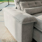 Sofá 3 Cuerpos Prediletto Tela Blanco - 3.60m