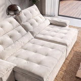 Sofá 2 Cuerpos Prediletto Tela Beige - 2.60m