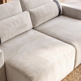 Sofá 2 Cuerpos Rizzonte Tela Beige - 1.96m