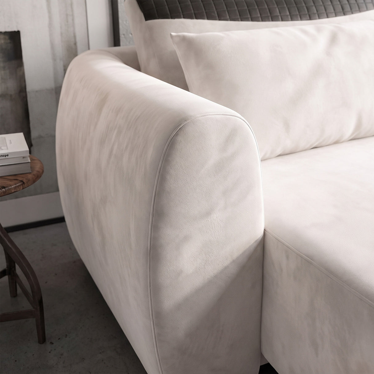 Sofá 2 Cuerpos Moenia Tela Beige - 2.22m a Confección