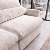 Sofá 2 Cuerpos Paris Tela Beige - 2.54m