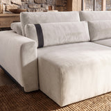 Sofá 2 Cuerpos Rizzonte Tela Beige - 1.96m