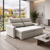 Sofá 2 Cuerpos Santiago Tela Beige - 1.70m Stock