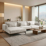 Sofá Seccional 3 Cuerpos Palace con Chaise Longue Izquierdo Tela Beige - 3.06m a Confección