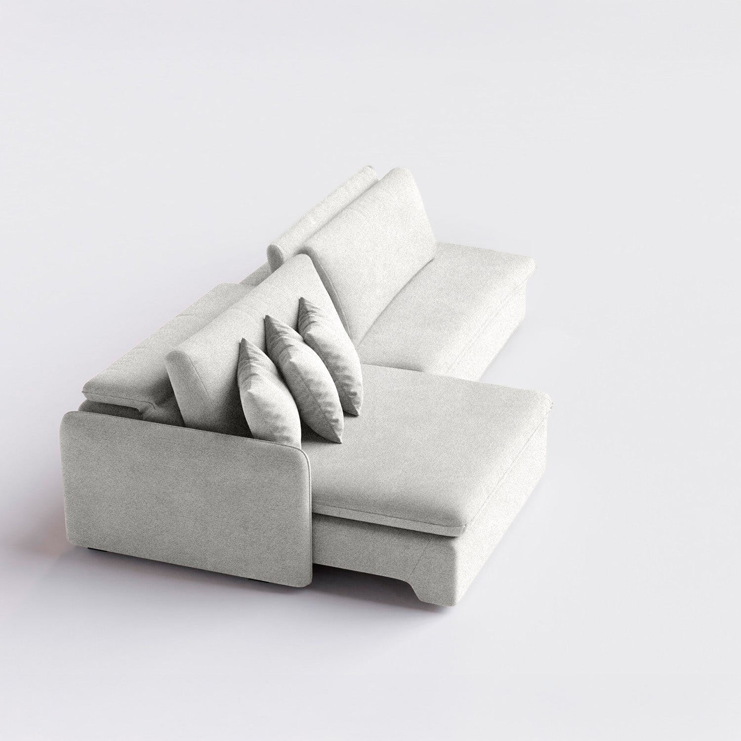 Sofá extensible y reclinable Audax con Pouf