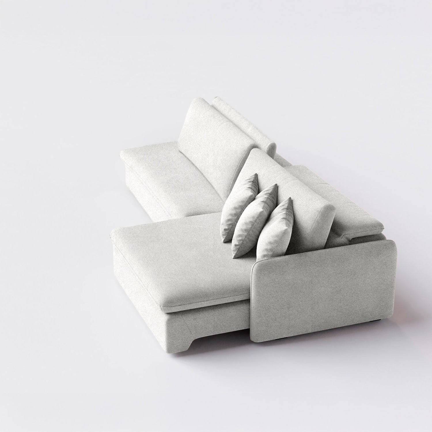 Sofá extensible y reclinable Audax con Pouf