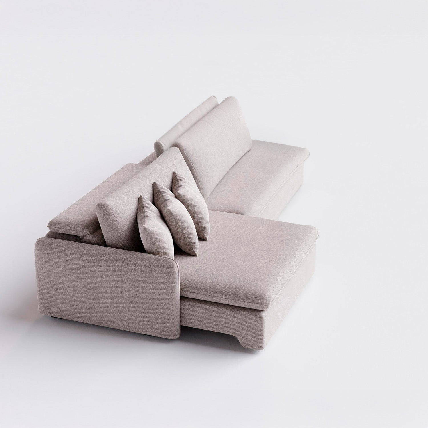 Sofá extensible y reclinable Audax con Pouf