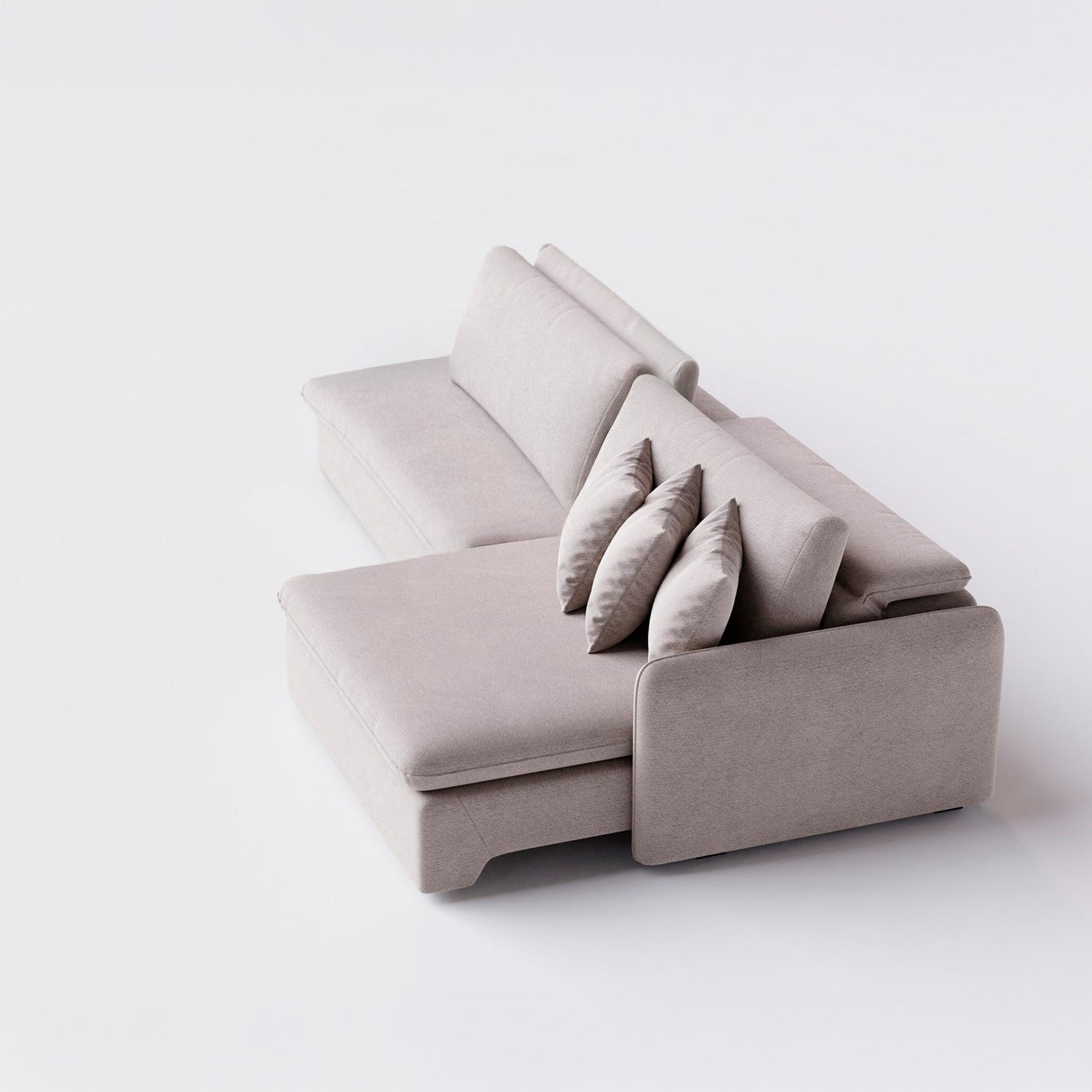 Sofá extensible y reclinable Audax con Pouf