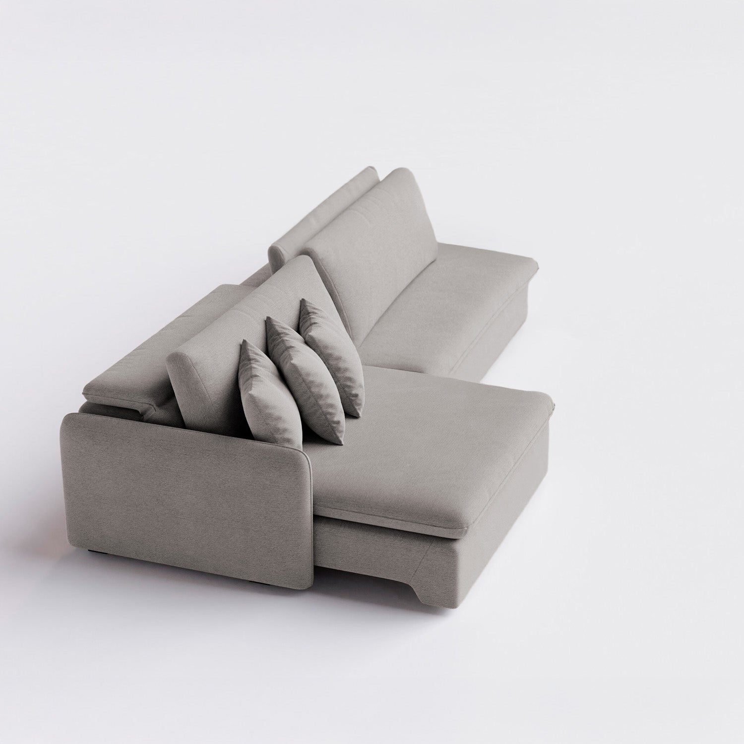 Sofá extensible y reclinable Audax con Pouf