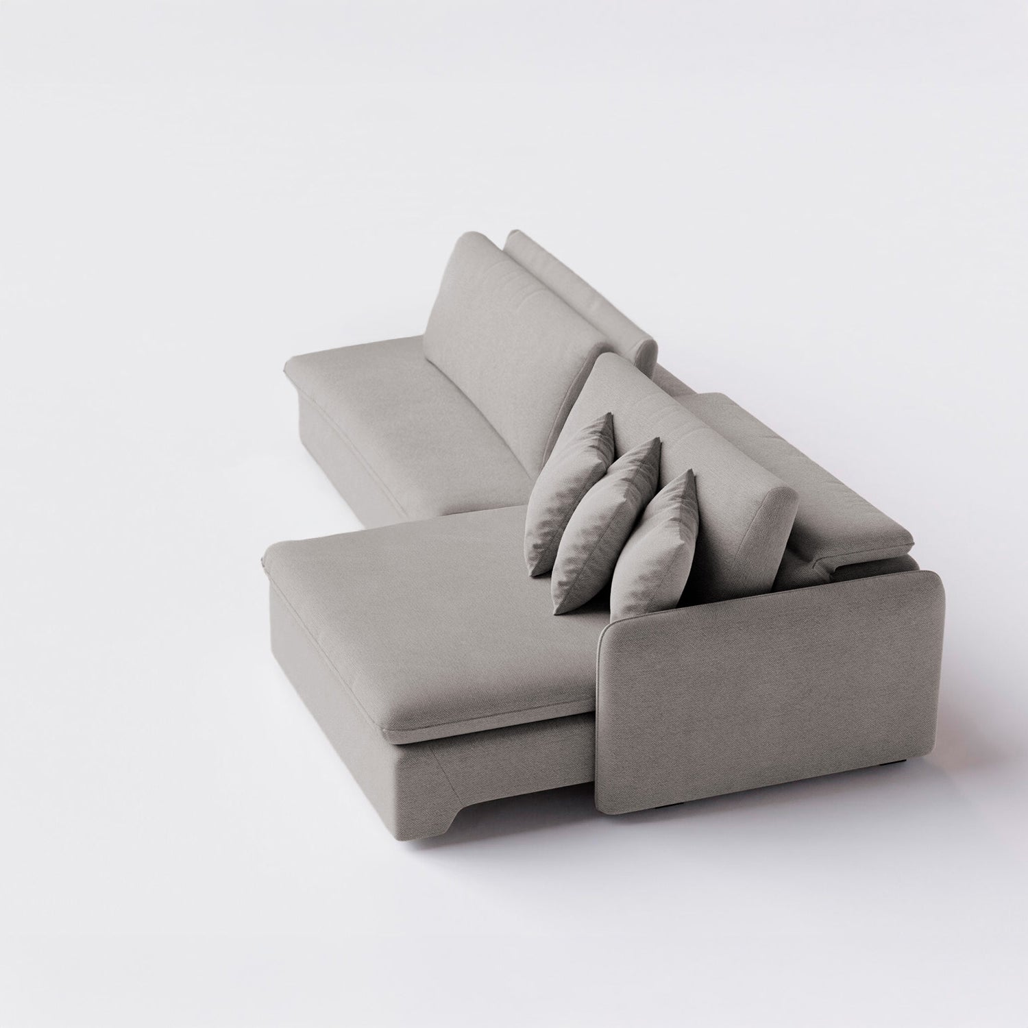 Sofá extensible y reclinable Audax con Pouf