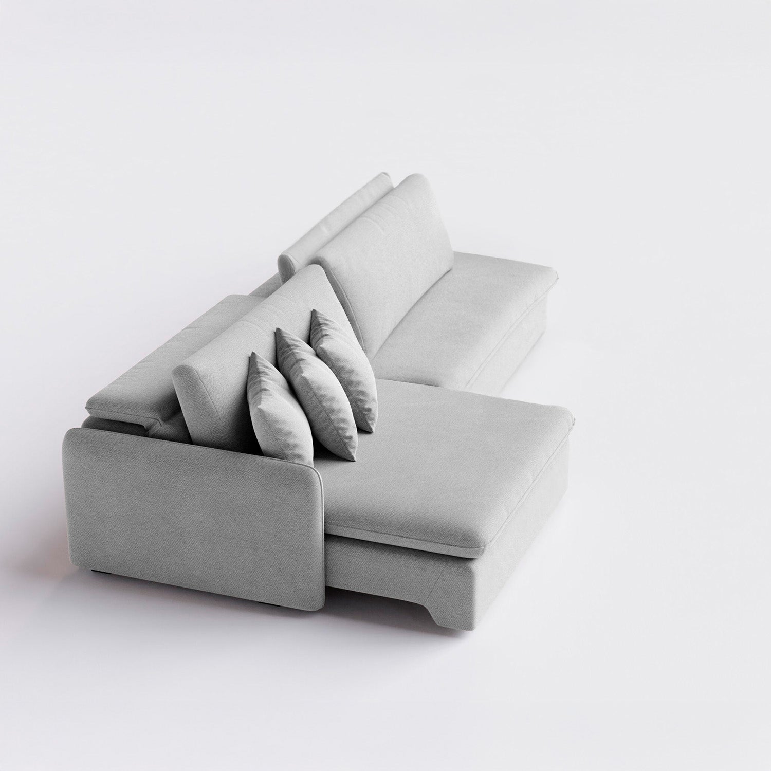 Sofá extensible y reclinable Audax con Pouf