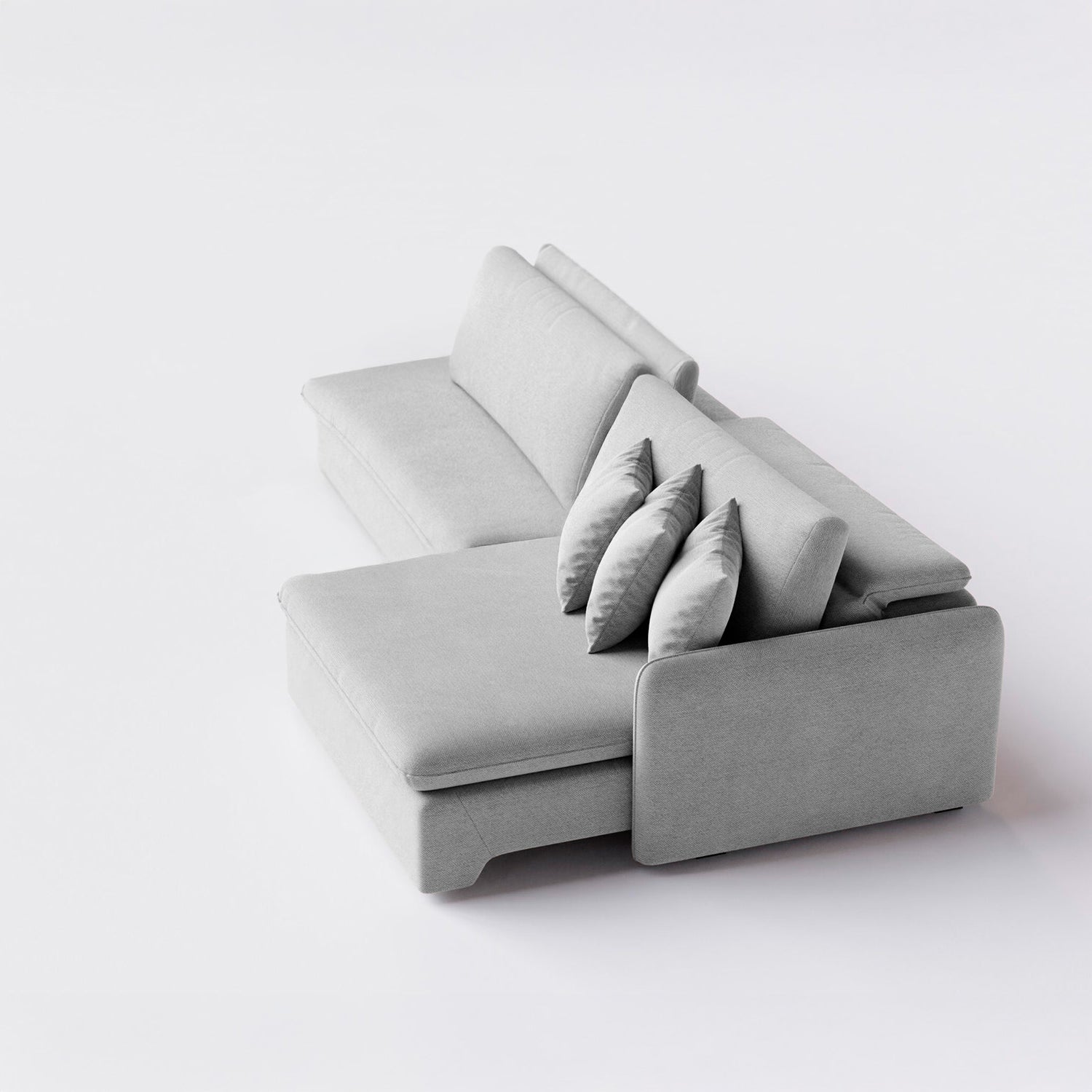 Sofá extensible y reclinable Audax con Pouf