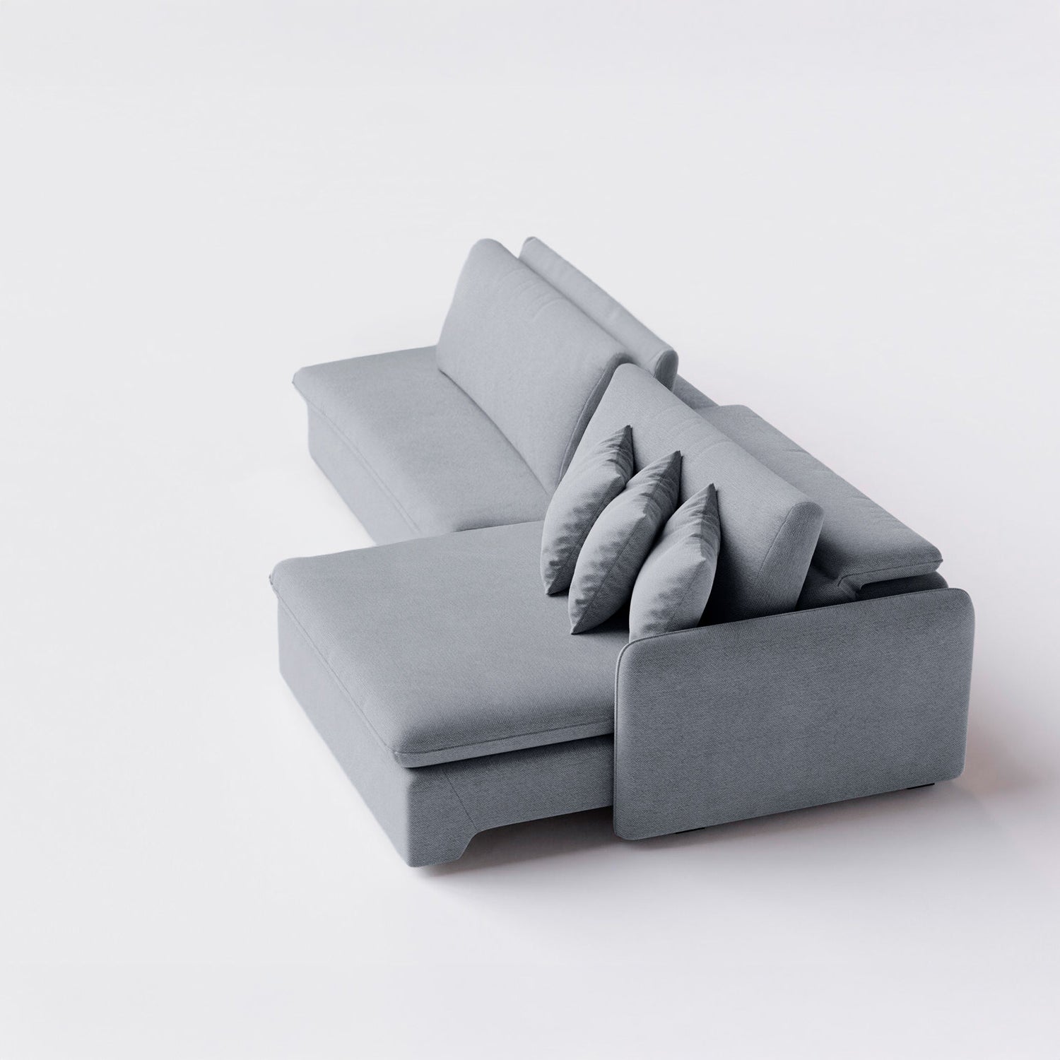 Sofá extensible y reclinable Audax con Pouf