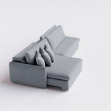 Sofá extensible y reclinable Audax con Pouf