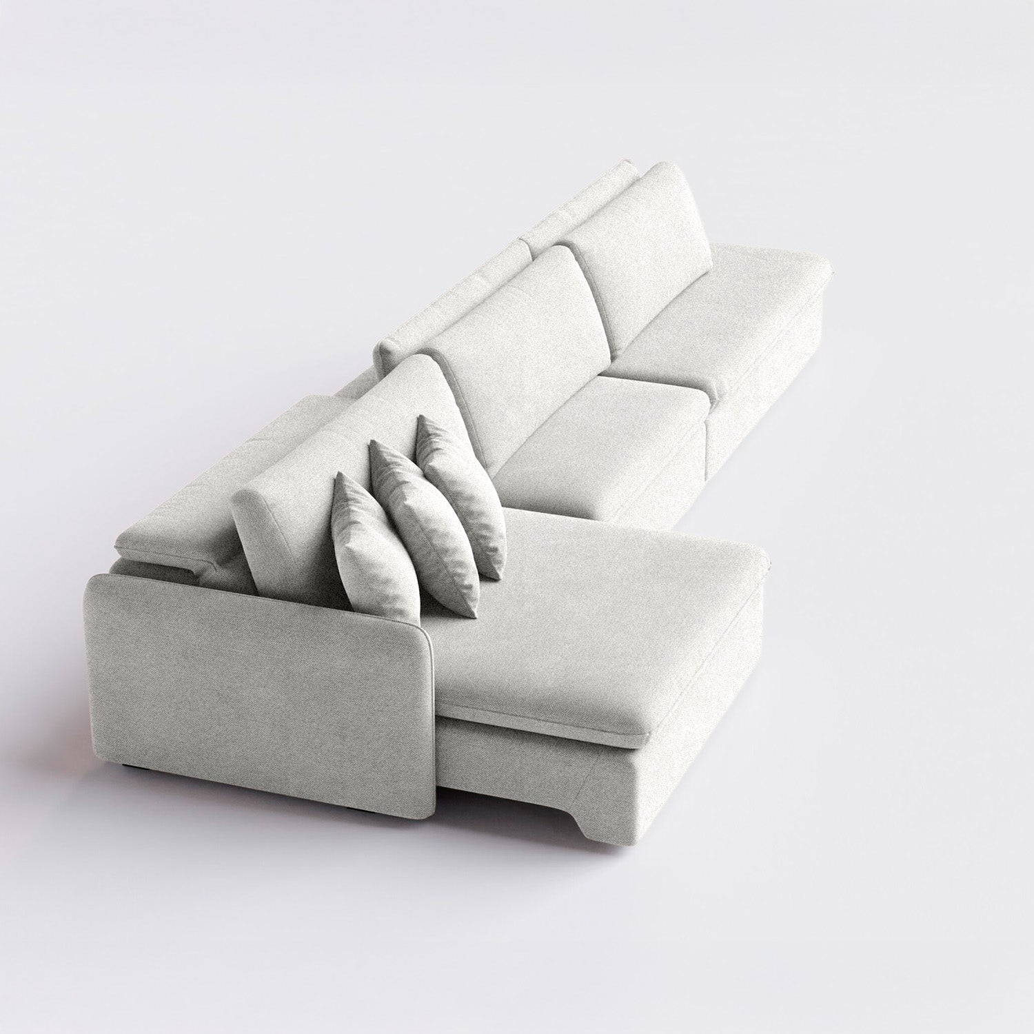 Sofá extensible y reclinable Audax con Pouf