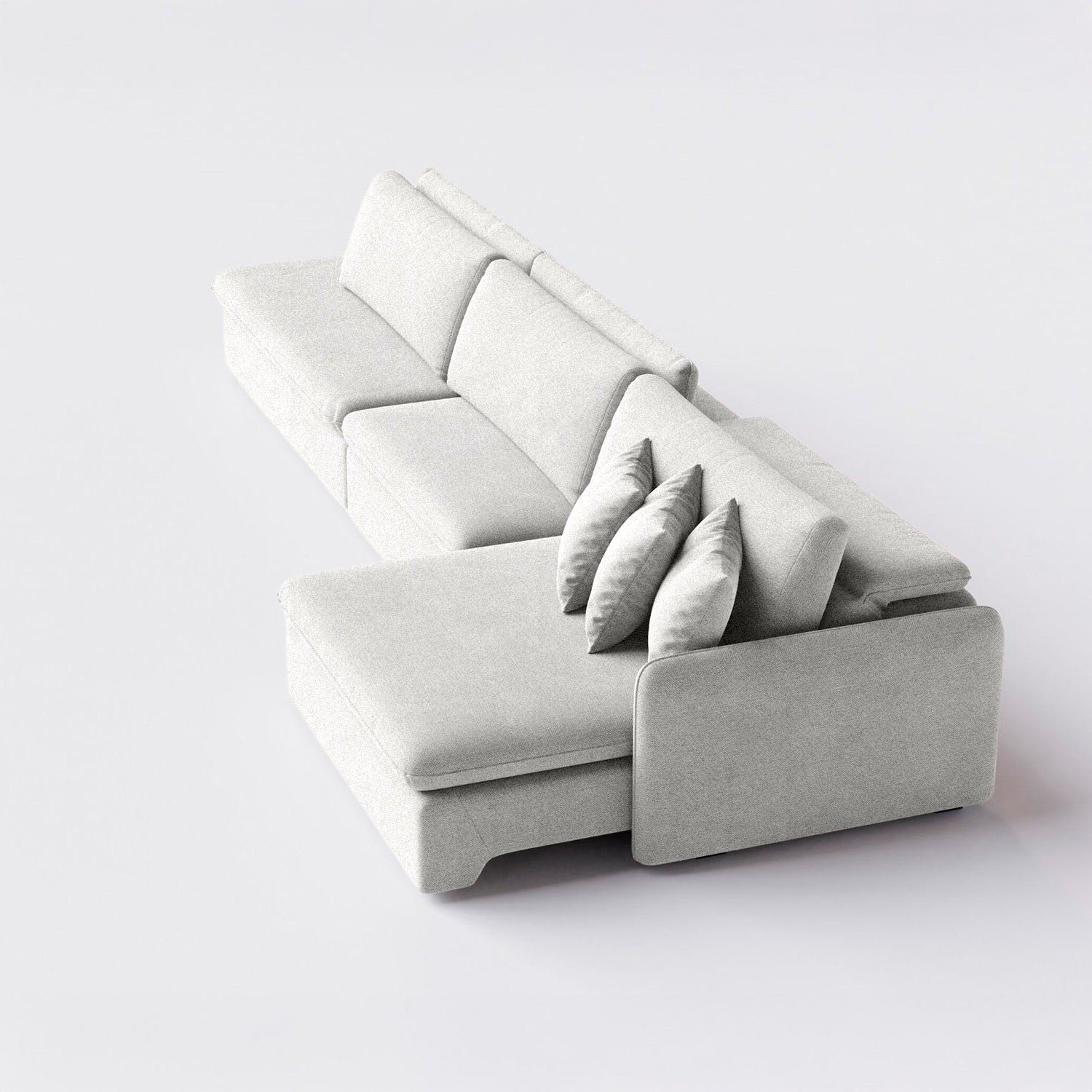 Sofá extensible y reclinable Audax con Pouf