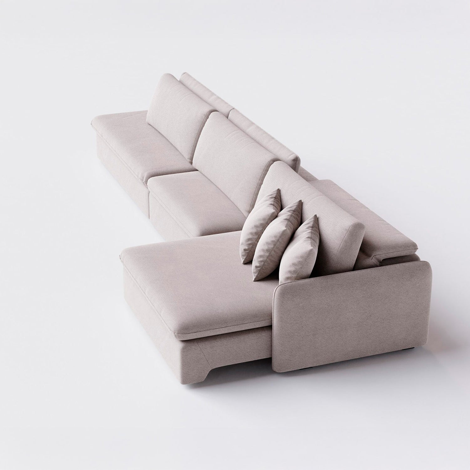 Sofá extensible y reclinable Audax con Pouf