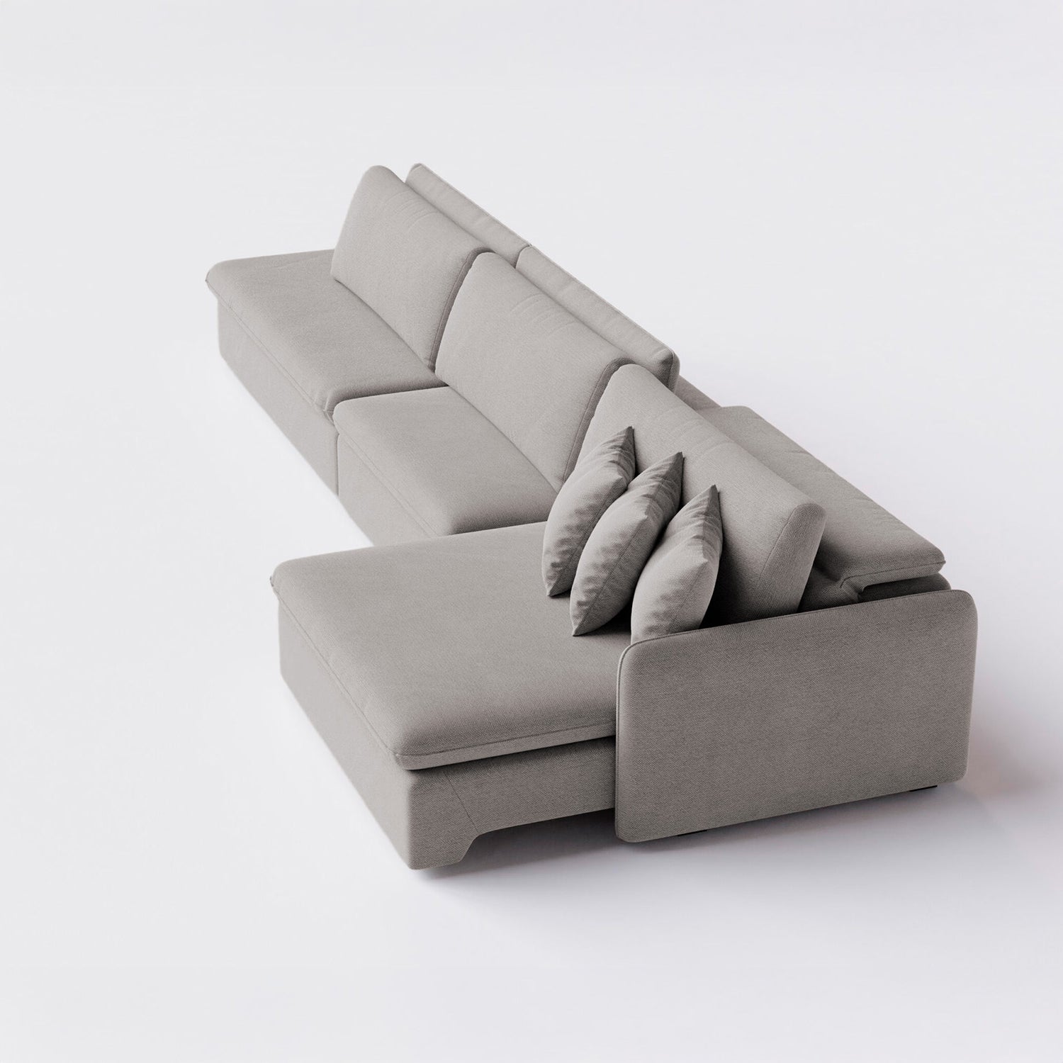 Sofá extensible y reclinable Audax con Pouf