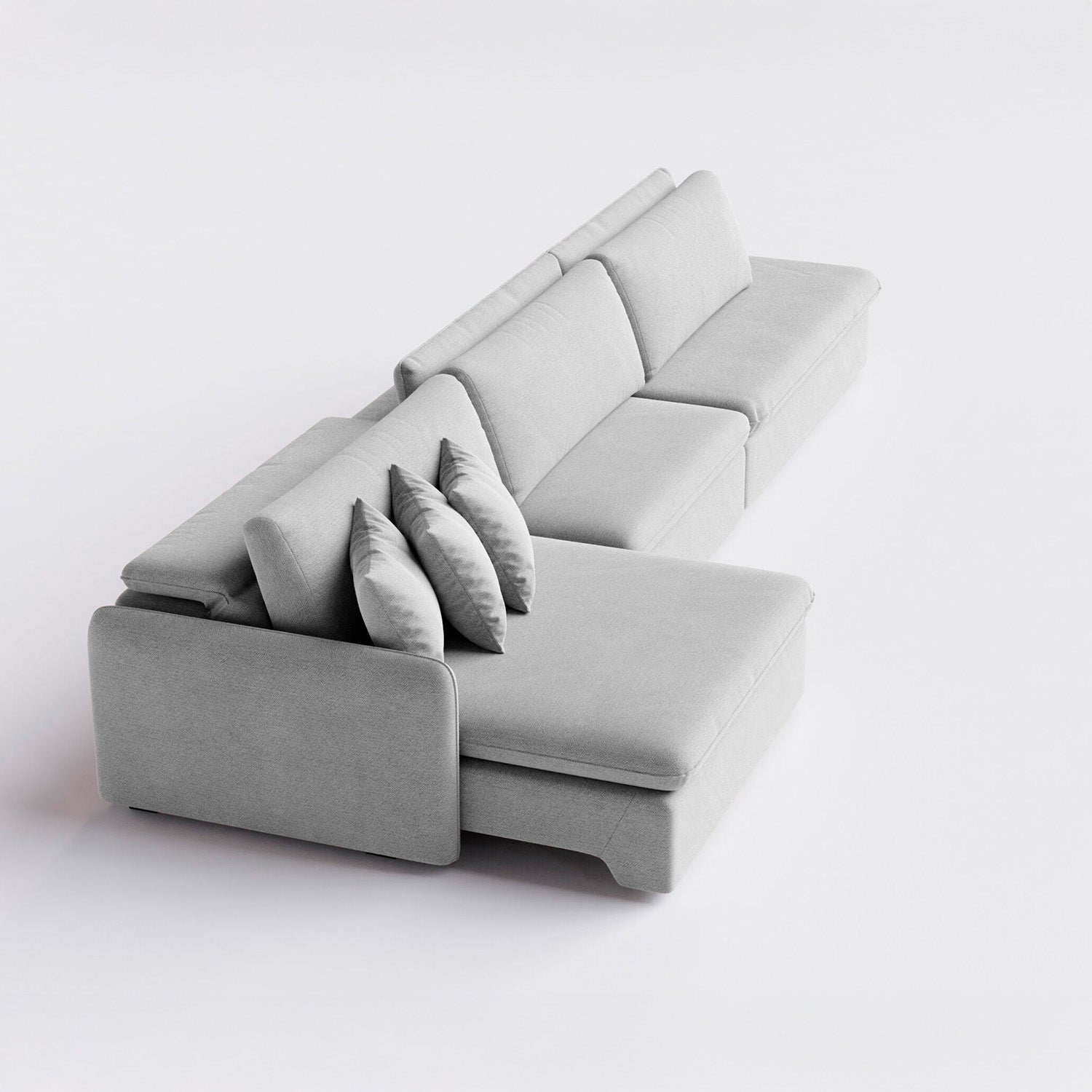 Sofá extensible y reclinable Audax con Pouf