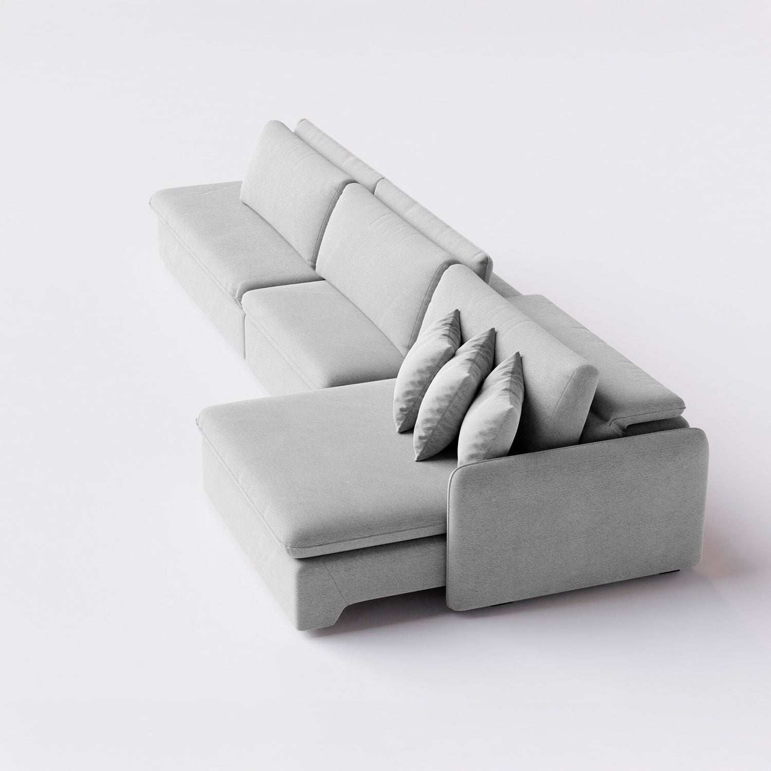 Sofá extensible y reclinable Audax con Pouf